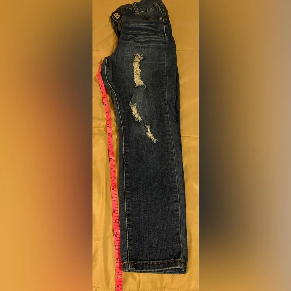 Blue Republic Trendy Distressed Skinny Jeans in Blue